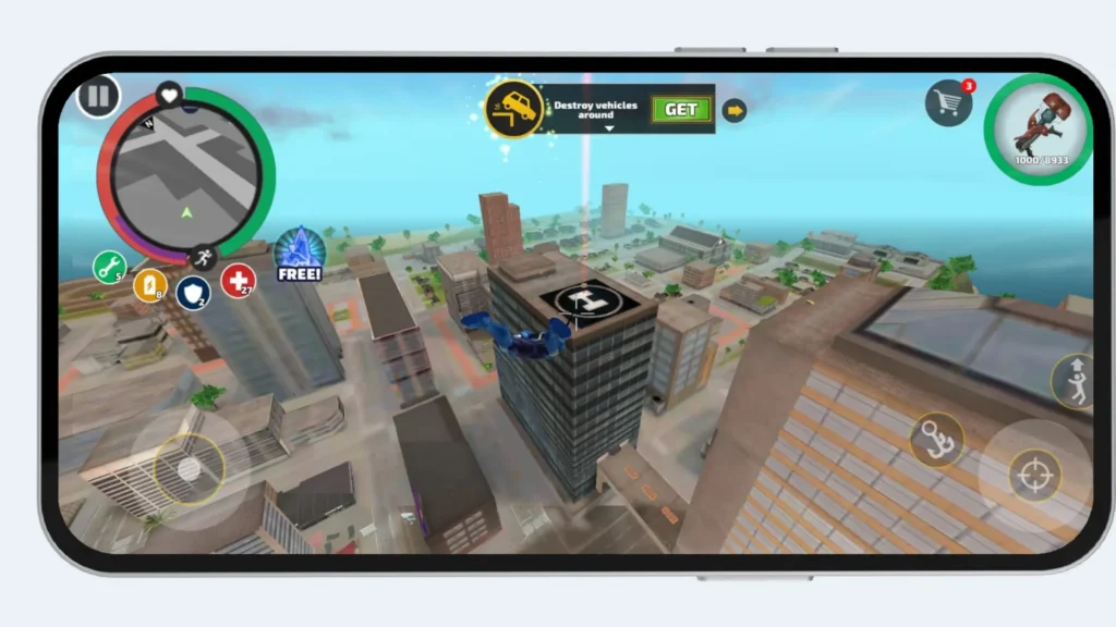 Rope Hero Mod APK 7 Aeroplan stand point