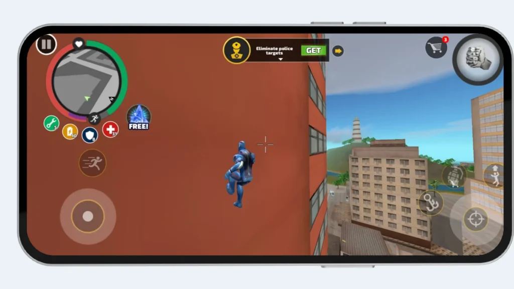 Rope Hero Mod APK 2 Wall Climbing in Rope Hero