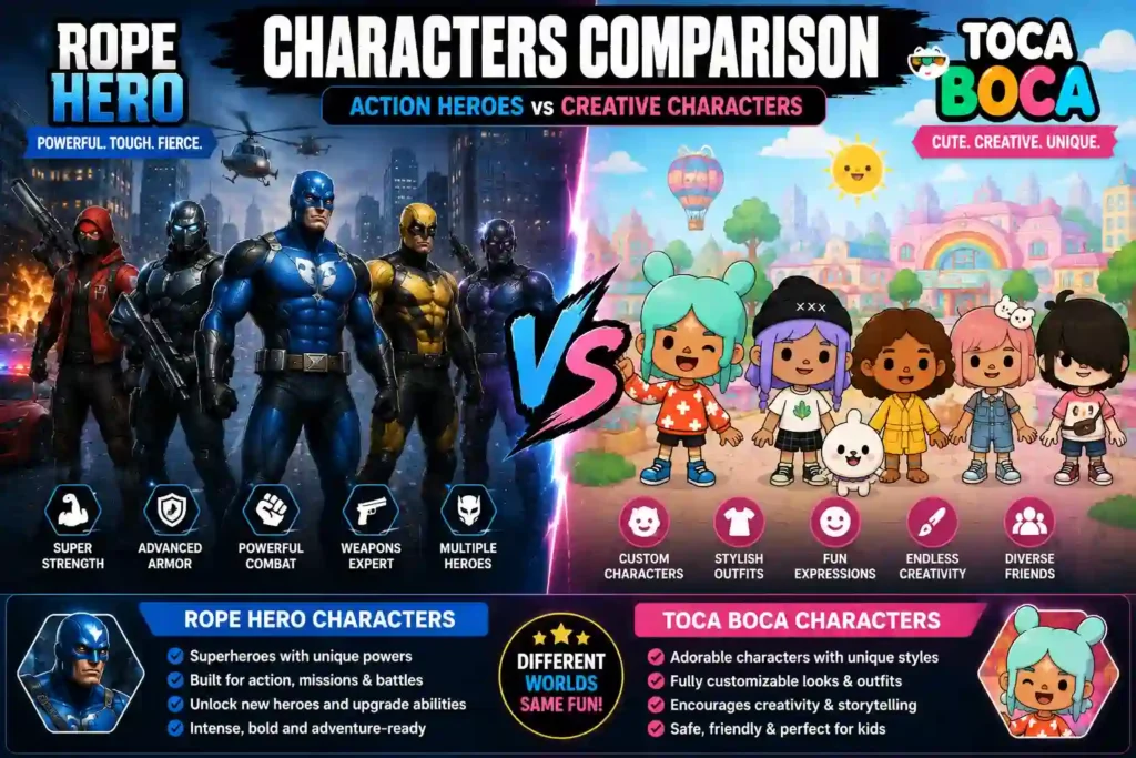 Characters Comparison Characters Comparison
