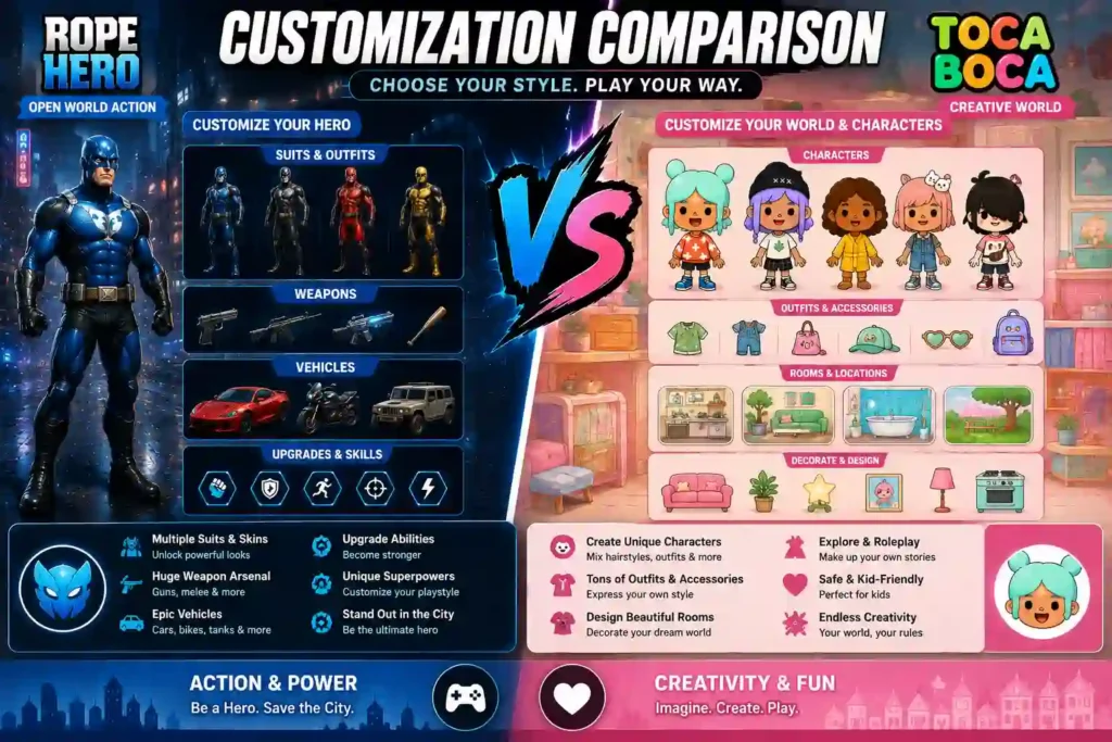 Customization Comparison Customization Comparison