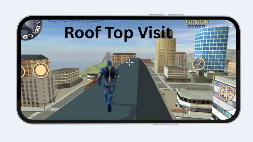 Rope Hero Vice Town Old Version 4 Roof Top Visit